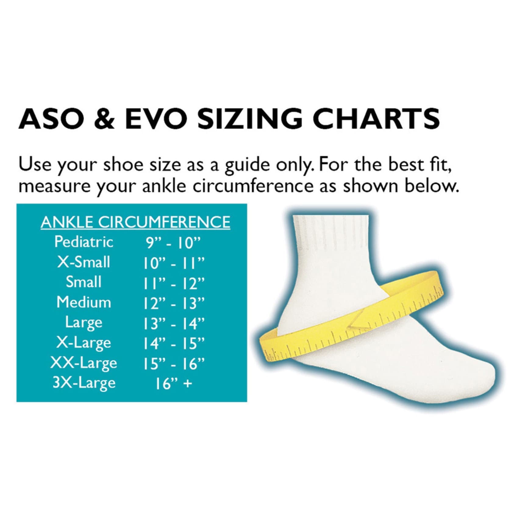 ASO Ankle Support Black Lace-Up with Hook n Loop Strap Closure Foot Adult - Image 2