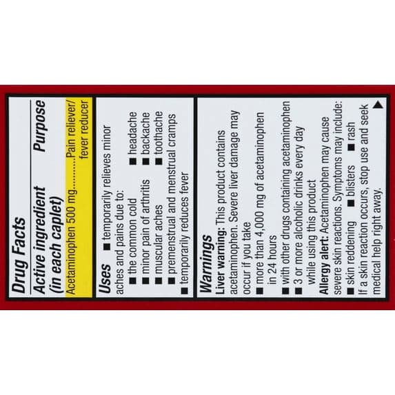 Leader Acetaminophen Adult, Extra Strength, 500 mg Caplets - Image 3