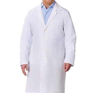 Medline Unisex Propel 4-Pocket Full-Length Lab Coat - Image 1