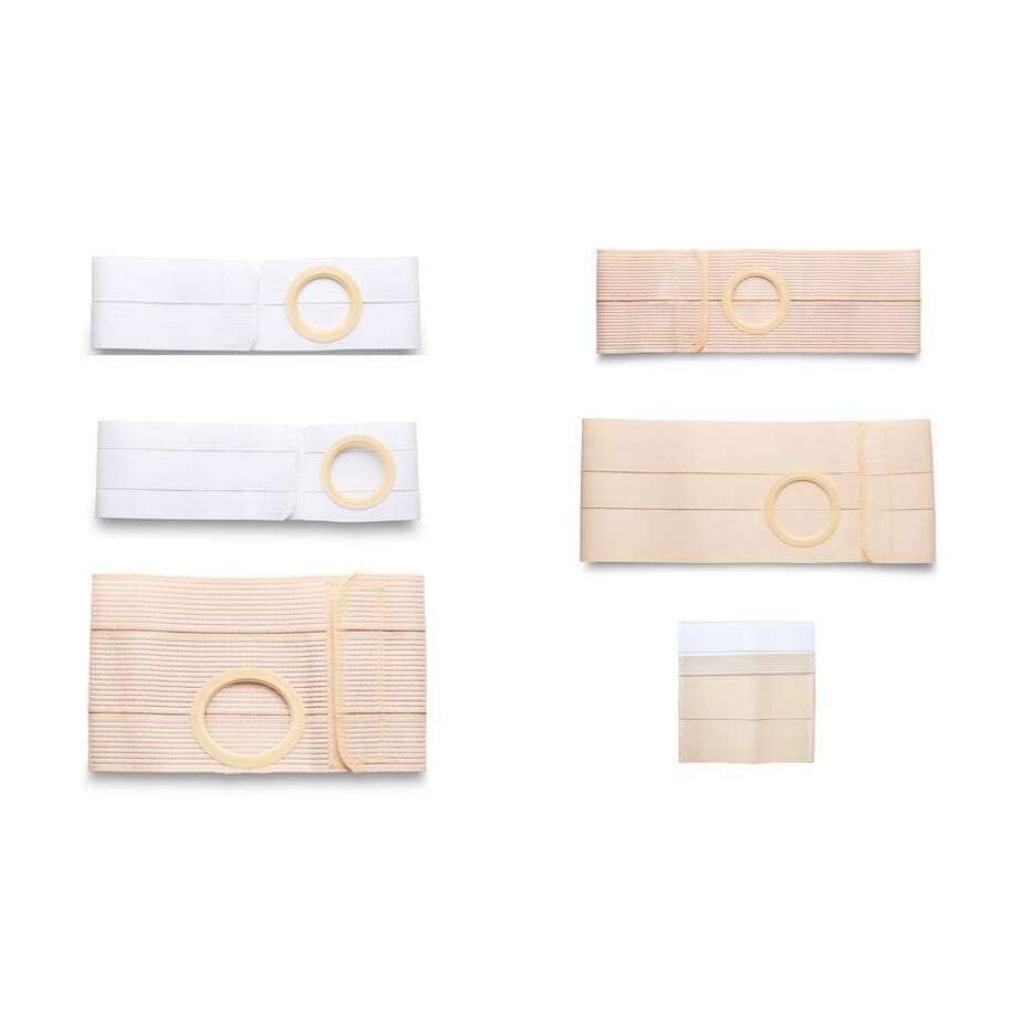 Nu-Hope Nu-Form 5" White Regular Elastic Ostomy Support Belt with Prolapse Flap, Small, 2-3/8 Inch - Each - Image 1