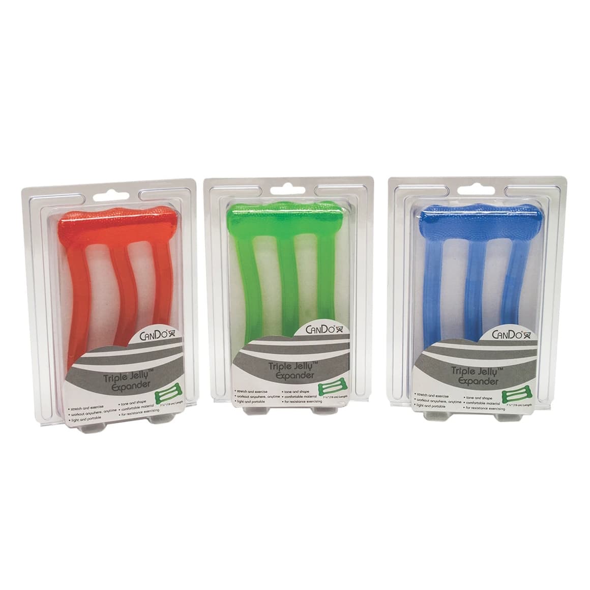CanDo Jelly Expander Hand Exerciser, Triple, 3-piece set - Image 1
