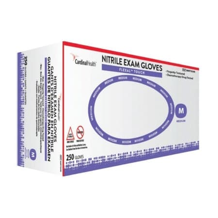 Cardinal FLEXAL Touch NonSterile Nitrile Exam Gloves, Large - Case of 2500 - Image 1