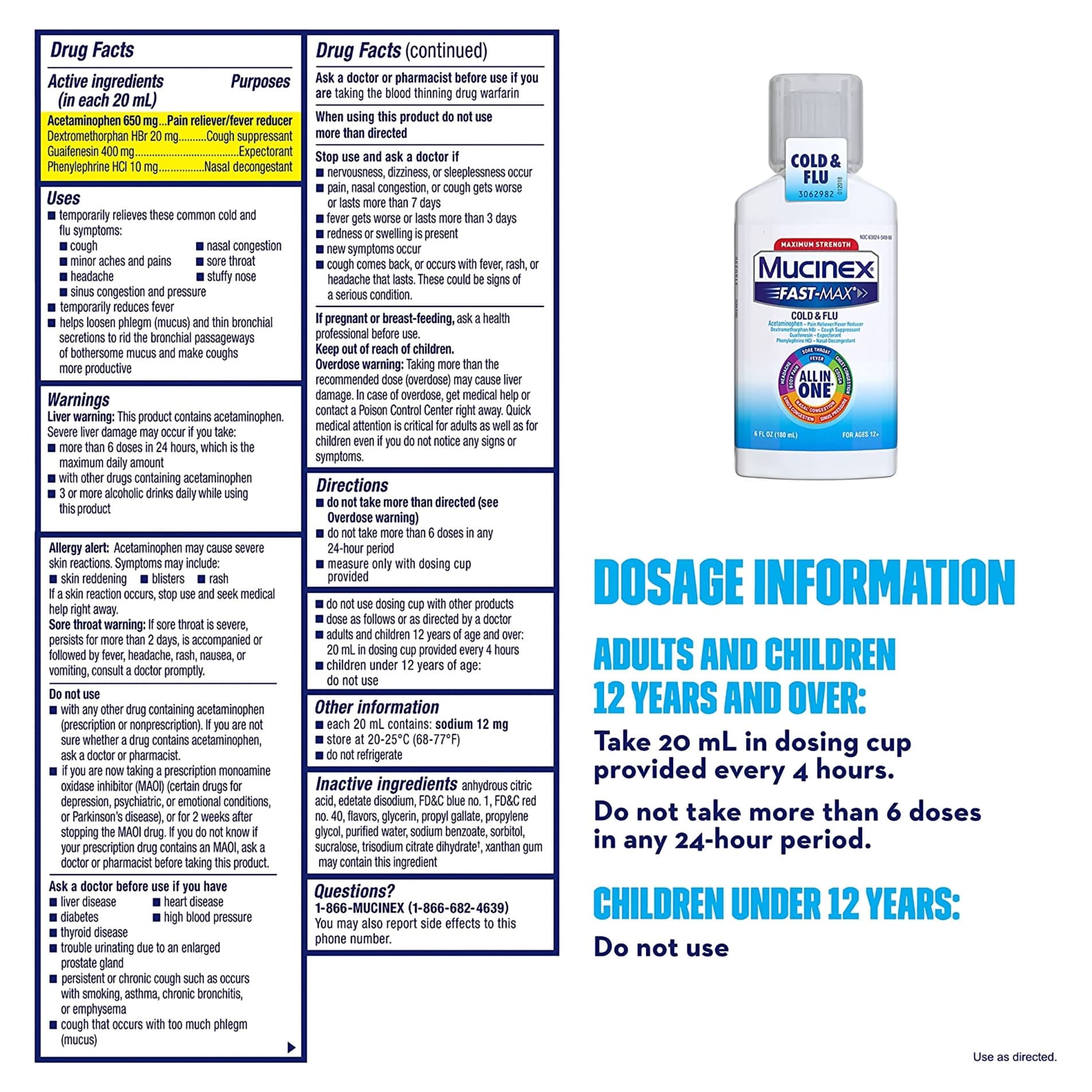 Mucinex Fast-Max Cold & Flu Cold And Cough Relief Liquid - Image 3