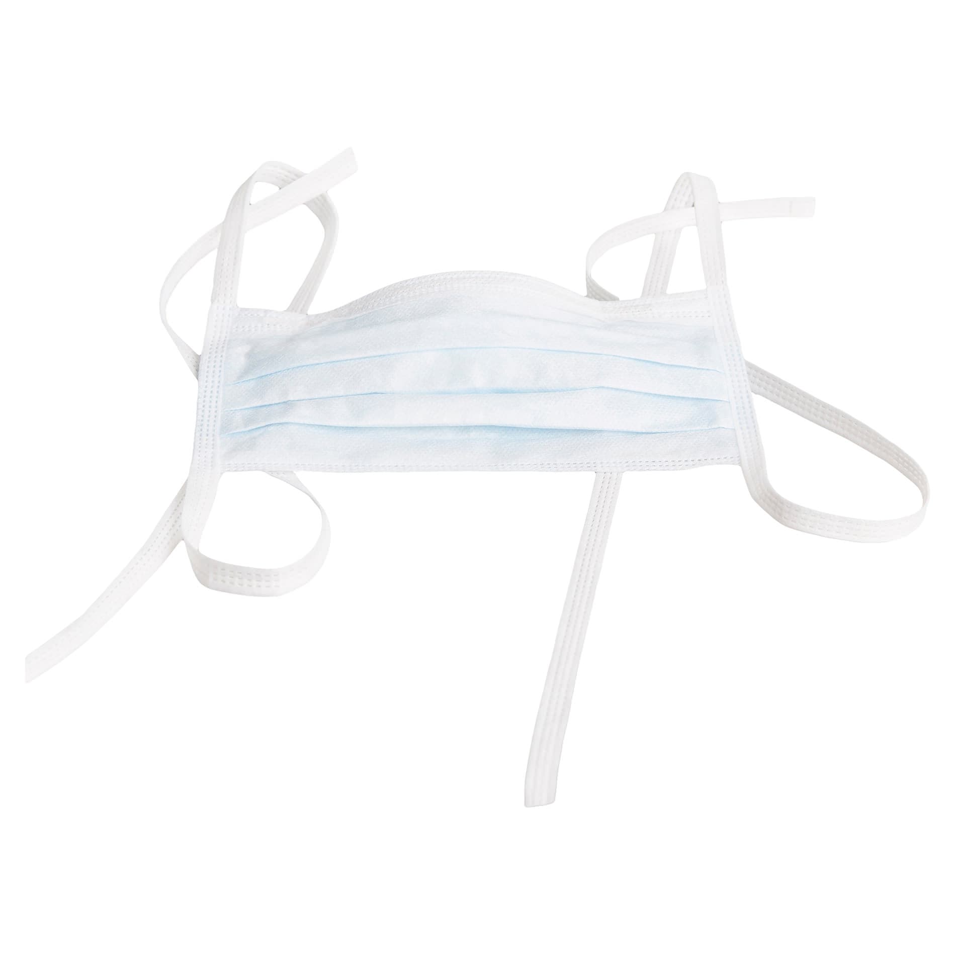 McKesson Adult ASTM Level 1 Anti-fog Pleated Tie Surgical Mask - Image 3