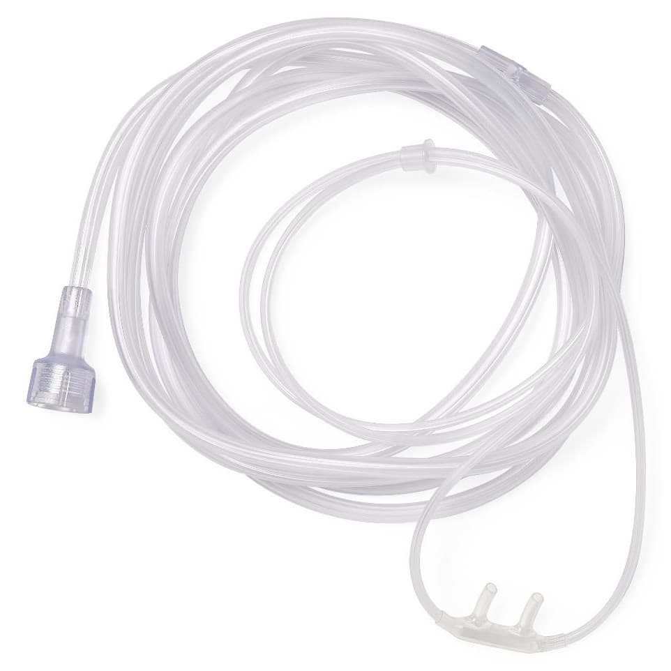 Medline Hudson RCI Soft Oxygen Cannula with Universal Connector, Adult, 7 Foot Tubing - Each - Image 1