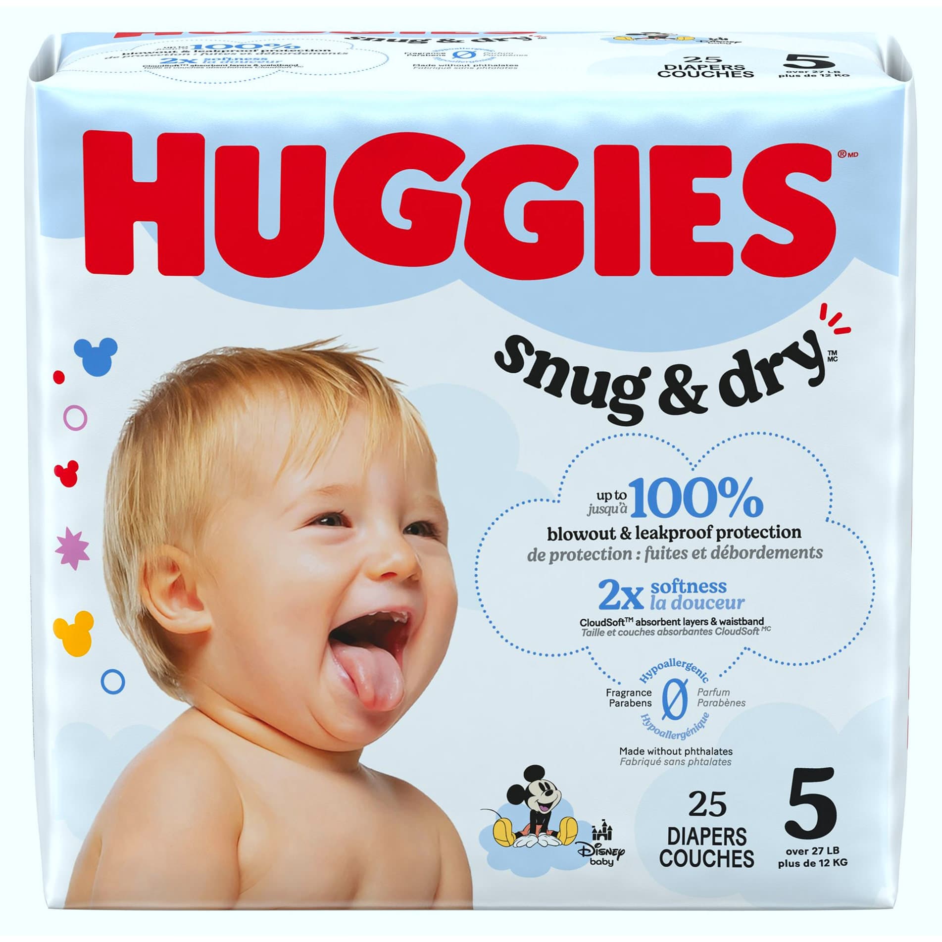 Huggies Snug And Dry Baby Diapers, Size 5 - Carton of 100 - Image 1