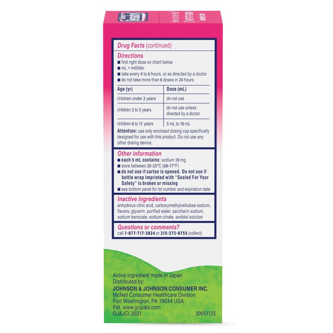Benadryl Children's Allergy Relief Oral Solution, Bubblegum, 4 oz - Case of 36 - Image 2