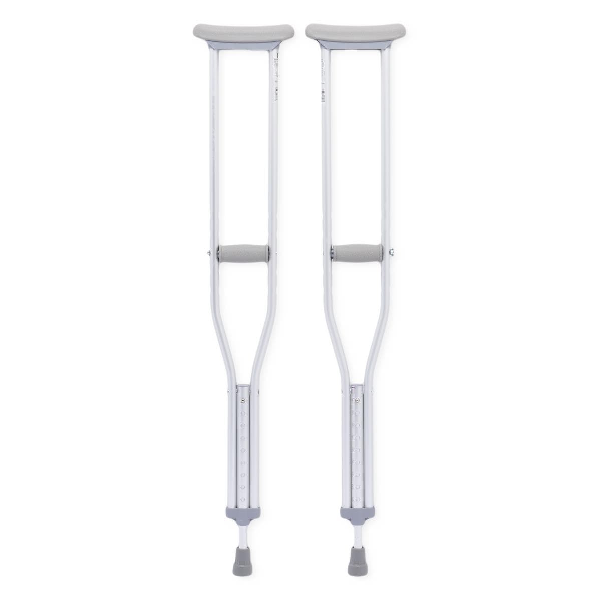 Medline Guardian Medium Adult Aluminum Push Button Crutch, 44-1/2 to 52-1/2 Inch - Image 1