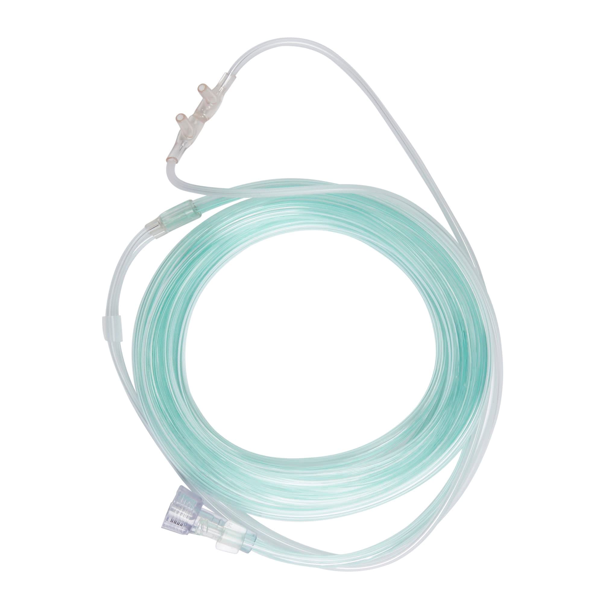 McKesson ETCO2 Nasal Sampling Cannula with O2 Delivery, Green, Female Luer Connector, 10 Foot O2 Line - Case of 25 - Image 2