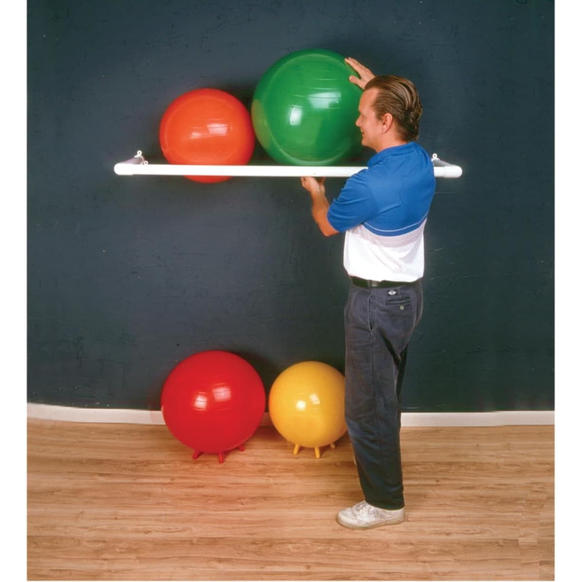 CanDo PVC Exercise Ball Rack, Wall Rack - Image 1