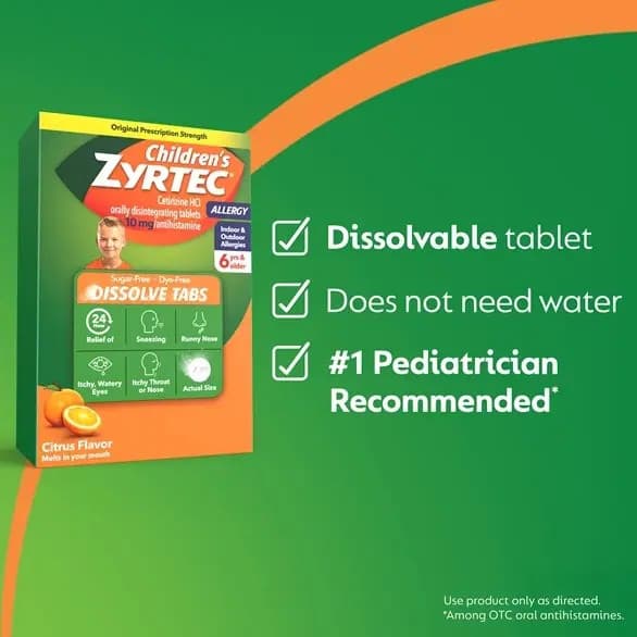 Children’s ZYRTEC Dissolve Tabs with 10 mg - 24 Count - Image 5