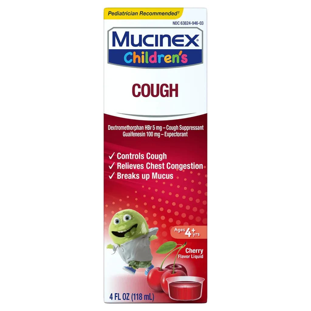 Mucinex Children's CoughLiquid, Cherry, 4 oz - Each - Image 1