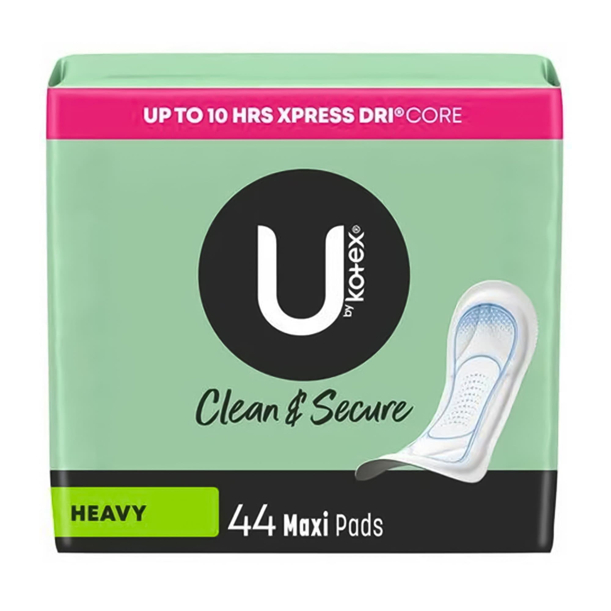 U by Kotex Clean & Secure Heavy Maxi Pads - Package of 44 - Image 1