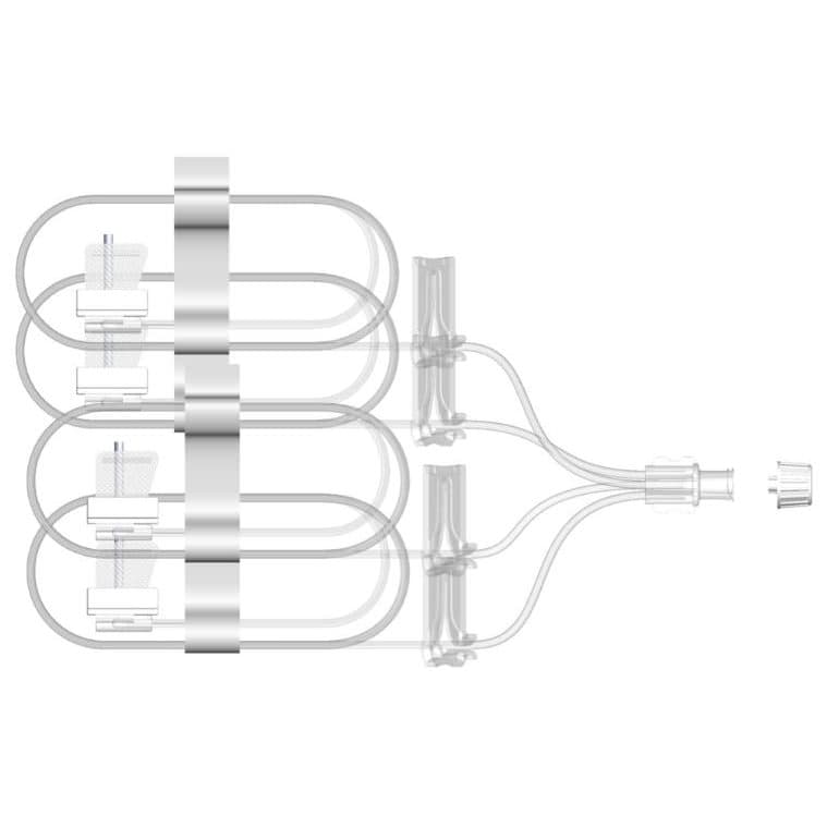 Sub-Q Subcutaneous Infusion Set with Winged Hub, 24 Gauge x 4, 12 mm, 36 Inch Tubing - Box of 10 - Image 1