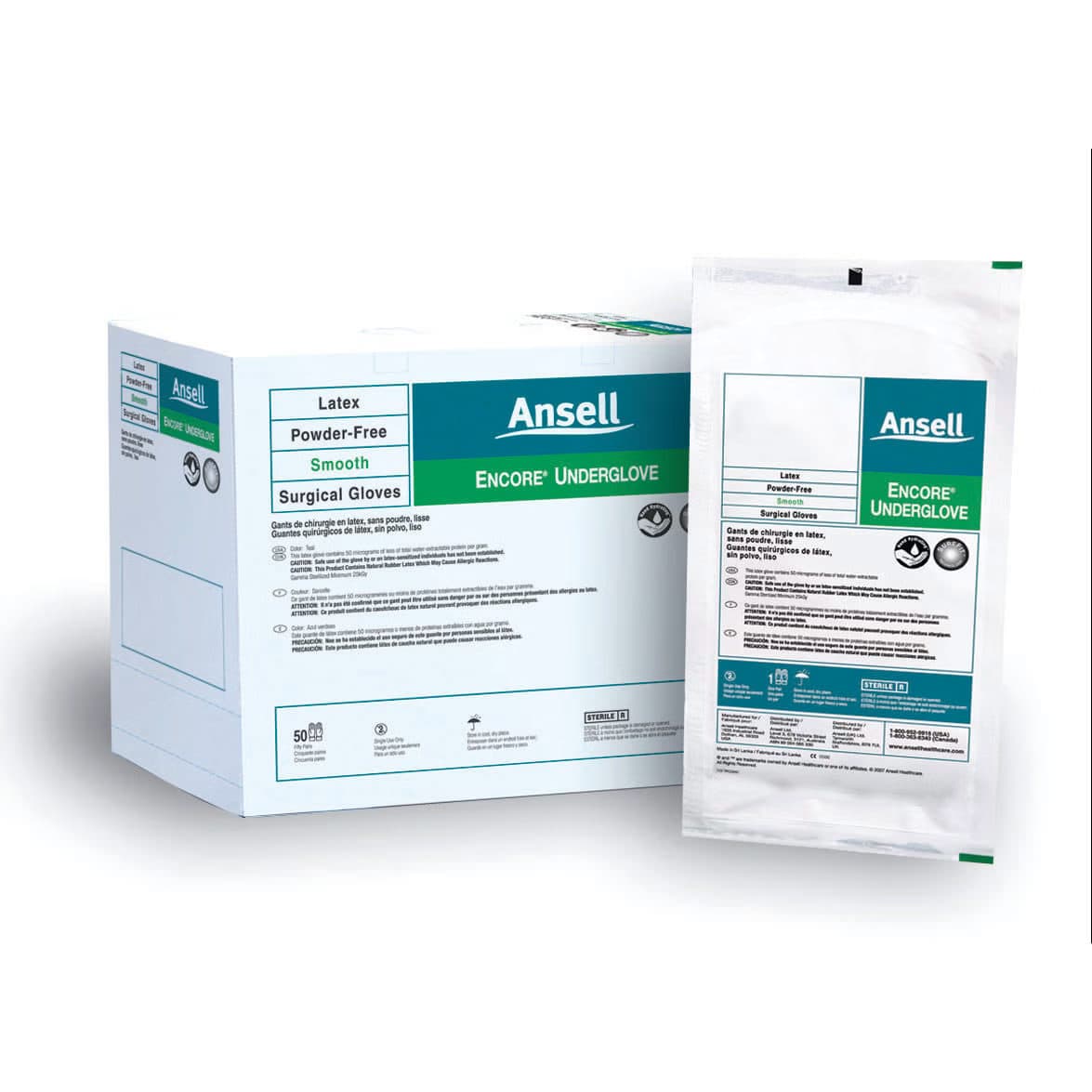 Ansell Surgical Gloves, Sterile, Latex, Powder Free, Size 6.5, Pair - Case of 200 - Image 1