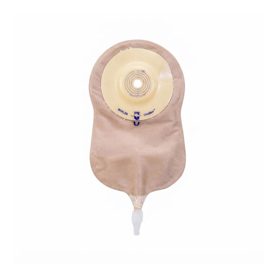 UltraMax 9" One-Piece Drainable Ileostomy Pouches, Shallow Convexity, Transparent, 1/2" Opening - Box of 5 - Image 1