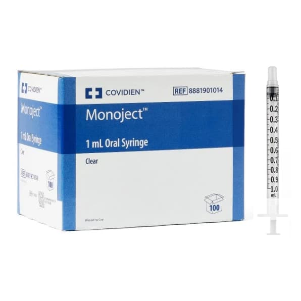 Monoject Oral Medication Syringe, 1 ml - Case of 500 - Image 1