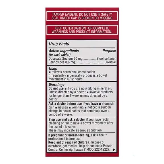 Leader Senna Plus Stool Softener Plus Laxative Tablets, 30 Count - Each - Image 2