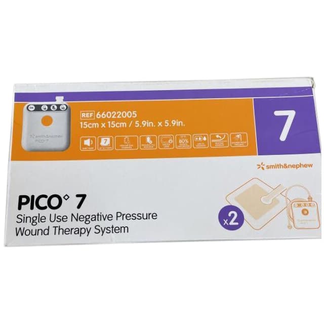 Smith & Nephew Pico 7 Two Dressing Negative Pressure Wound Therapy System, 5.9 x 5.9 Inch - Image 1