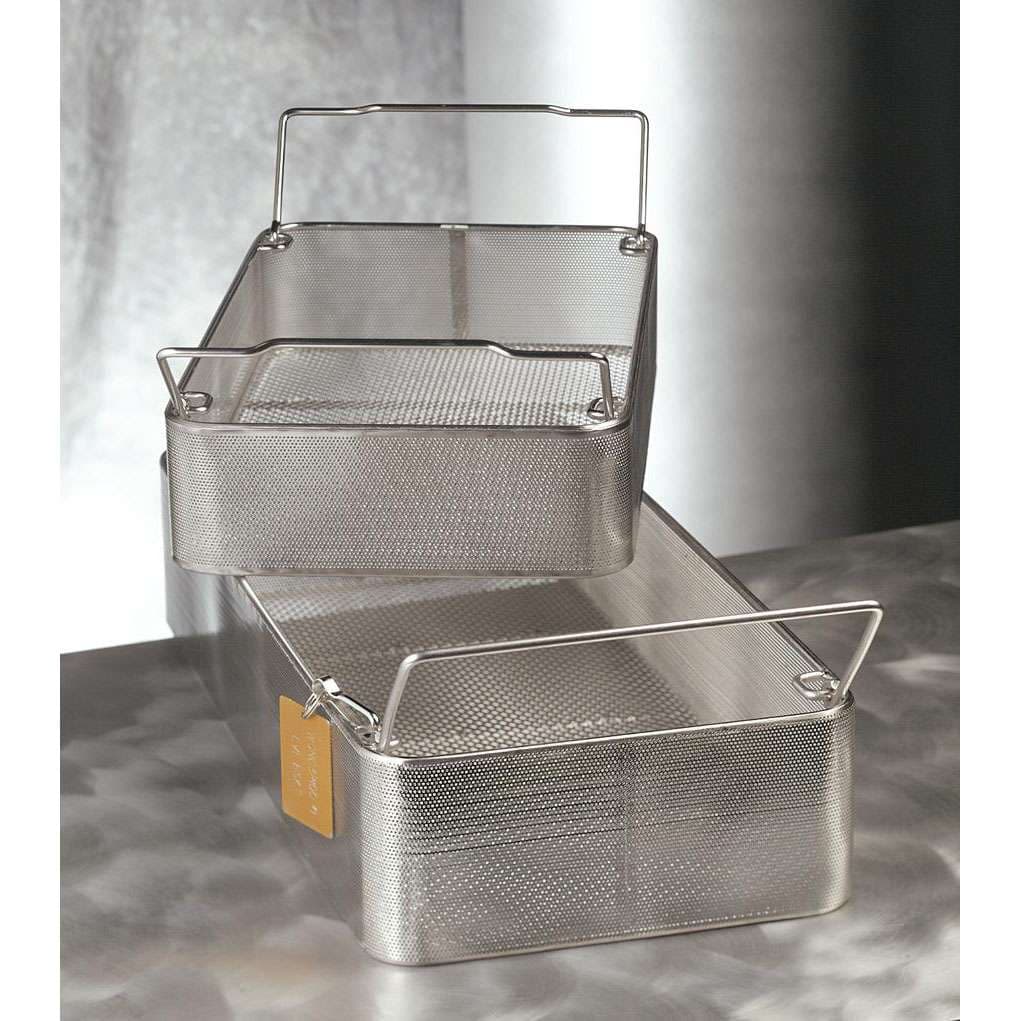 Medline Stainless Steel Wire Mesh Instrument Sterilization Tray, 20.5 x 9.5 x 2.5 Inch - Image 1