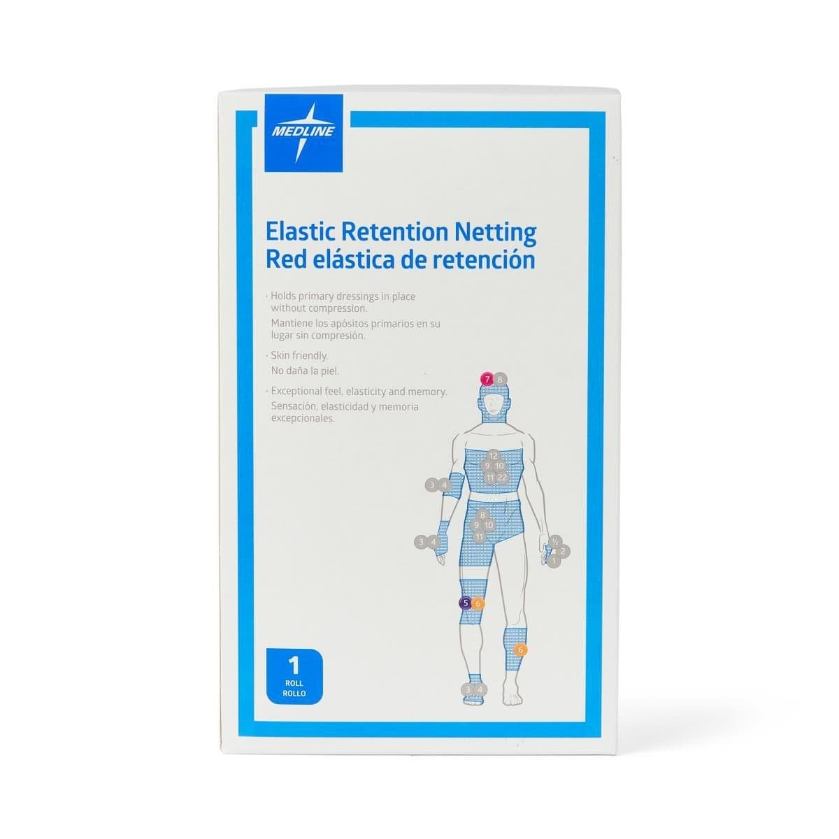 Medline Cuard Stretch Tubular Retainer Elastic Net Dressing, 12 Inch x 25 Yard - Image 1