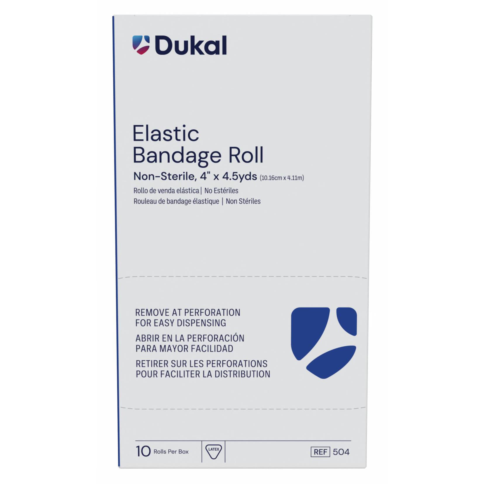 Dukal Elastic Bandage Roll, 4 Inch x 5 Yard - Case of 50 - Image 1