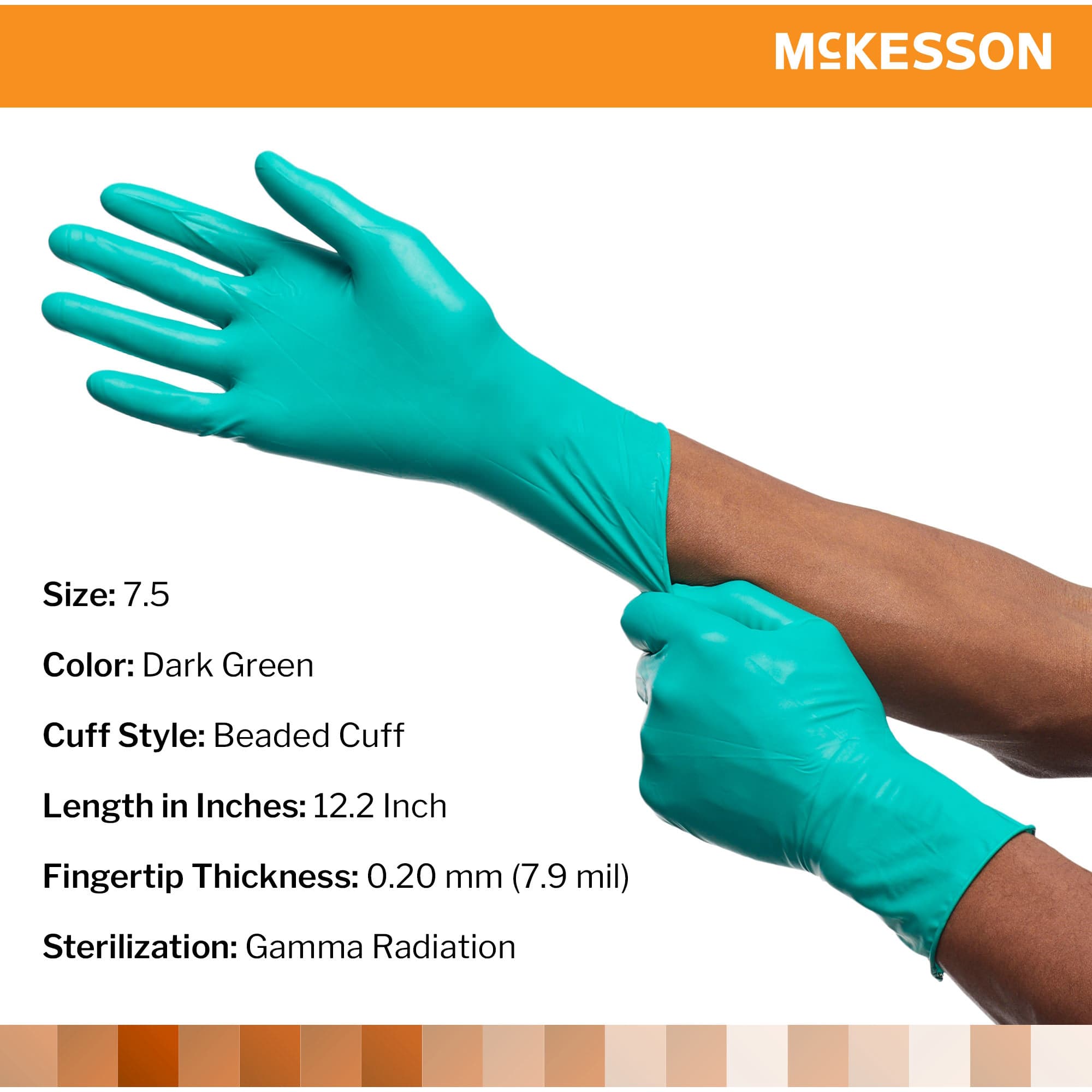 McKesson Perry Performance Plus Neoprene Powder-Free Sterile Surgical Gloves - Image 2