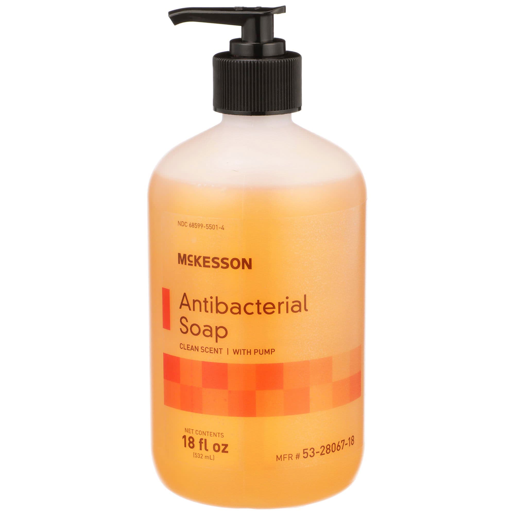 McKesson Antibacterial Hand Soap, Pump Bottle, 18 oz - 12 Case - Image 1