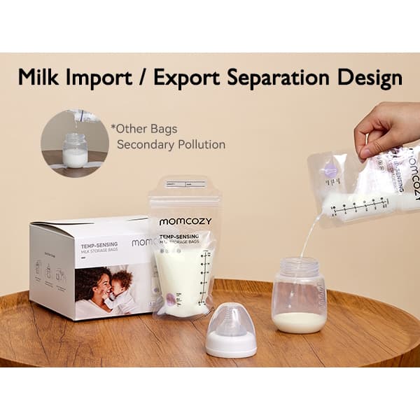 Momcozy Temp-Sensing Breast Milk Storage Bag - Package of 120 - Image 3