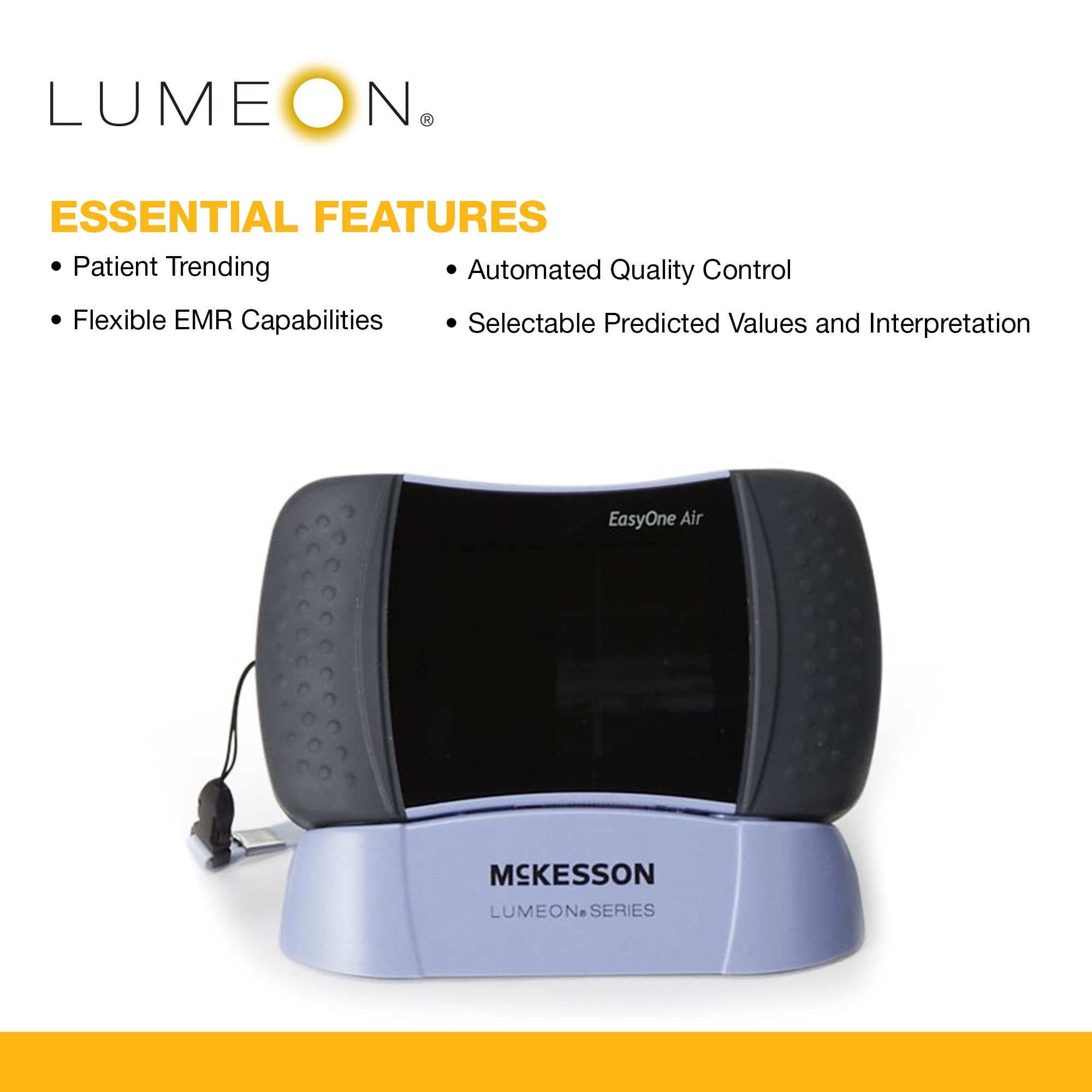 McKesson LUMEON EasyOne Air Spirometer System Touch Screen Display LCD Indicator - Each - Image 3