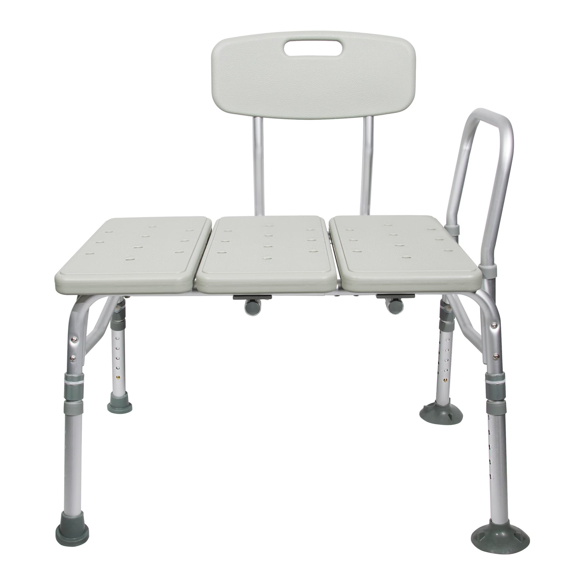 McKesson Knocked Down Bath Transfer Bench, Beige - Image 1