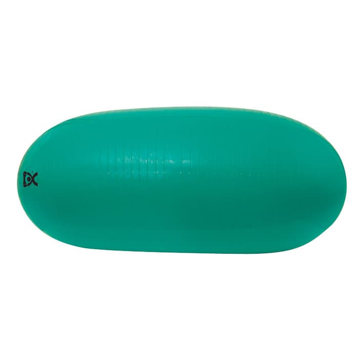 CanDo Inflatable Exercise Straight Roll, 24 x 53 Inch, Green - Image 1