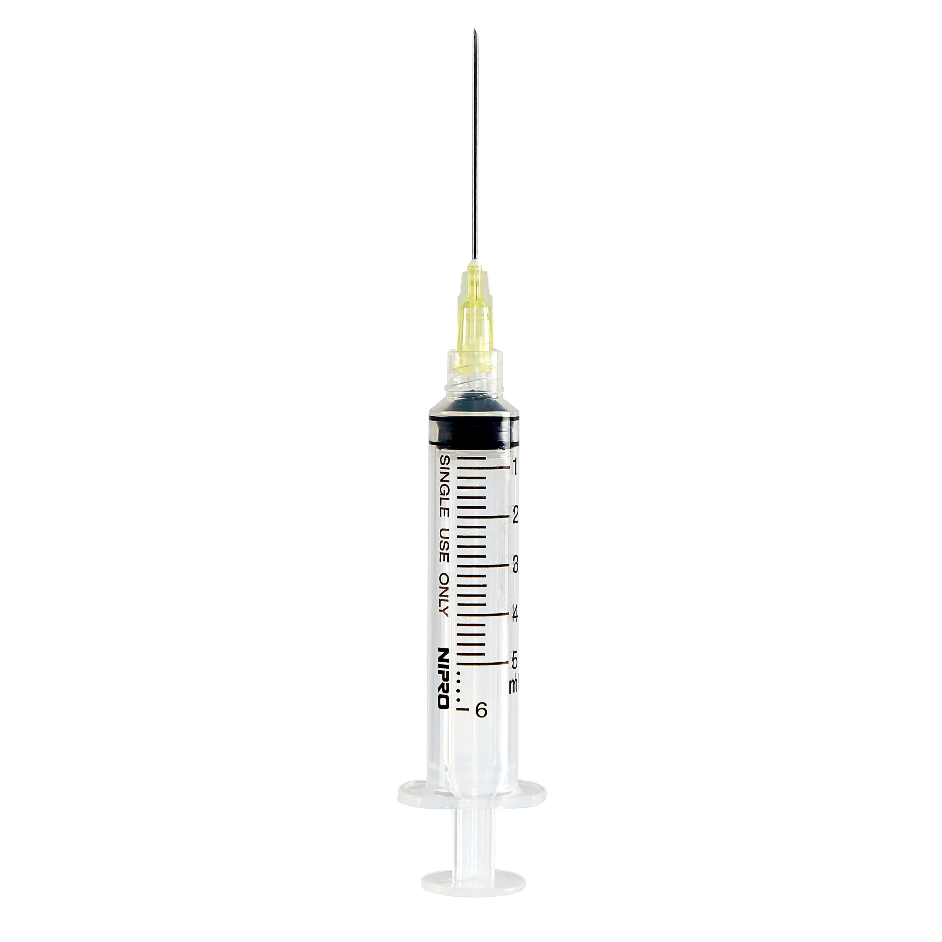 Nipro Standard Hypodermic Syringe with Needle, 5 mL, 20 Gauge x 1-1/2 Inch - Case of 1000 - Image 1