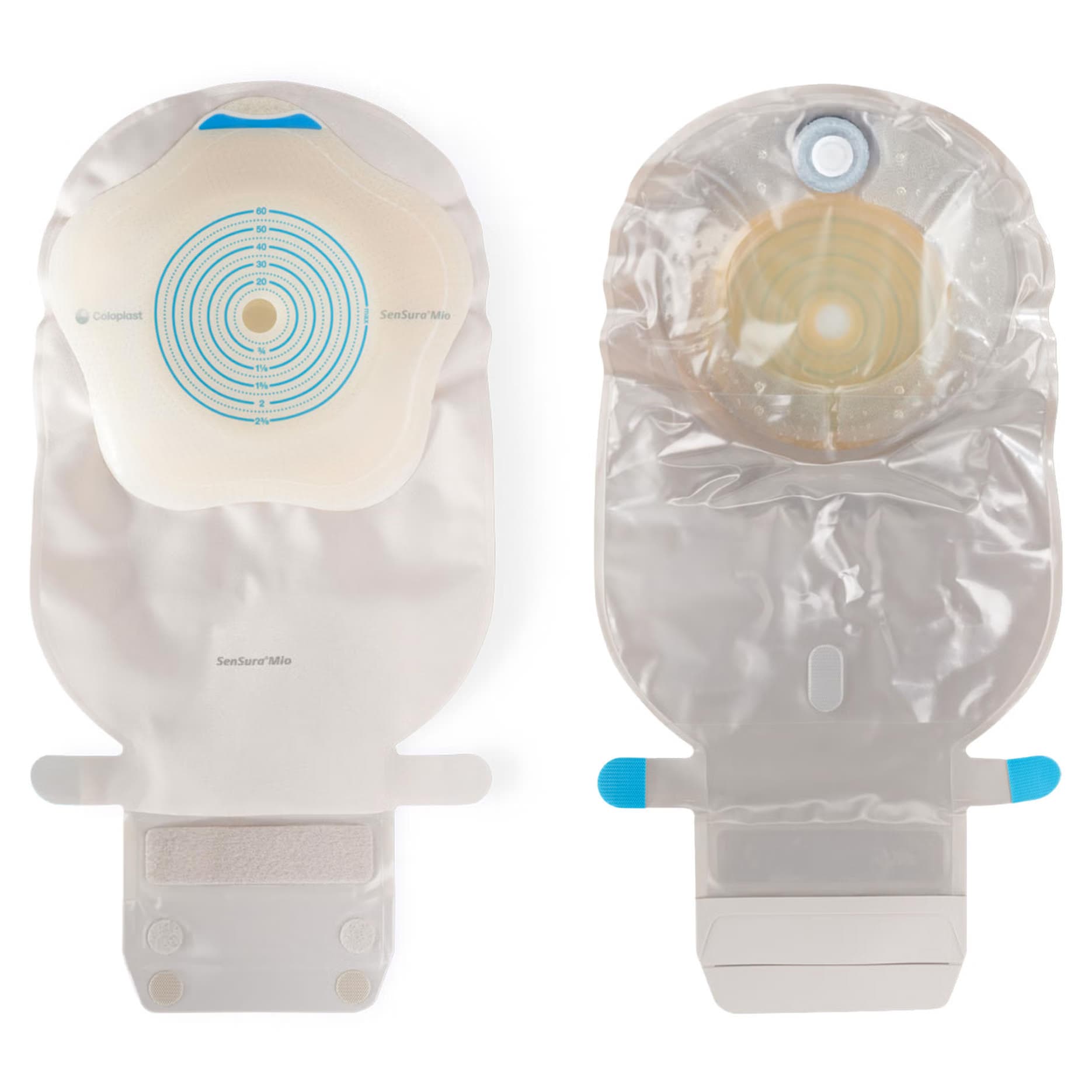 SenSura Mio Convex Flip Maxi Drainable Pouch, 3/8 - 2-3/8 Inch Stoma, Transparent - Box of 10 - Image 1