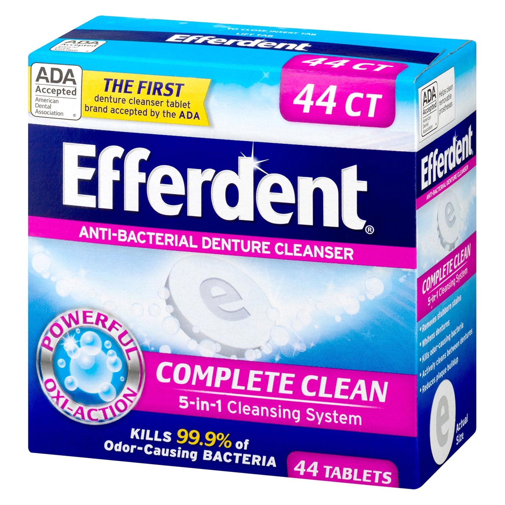 Efferdent Antibacterial Denture Cleaner Tablet - Box of 44 - Image 3