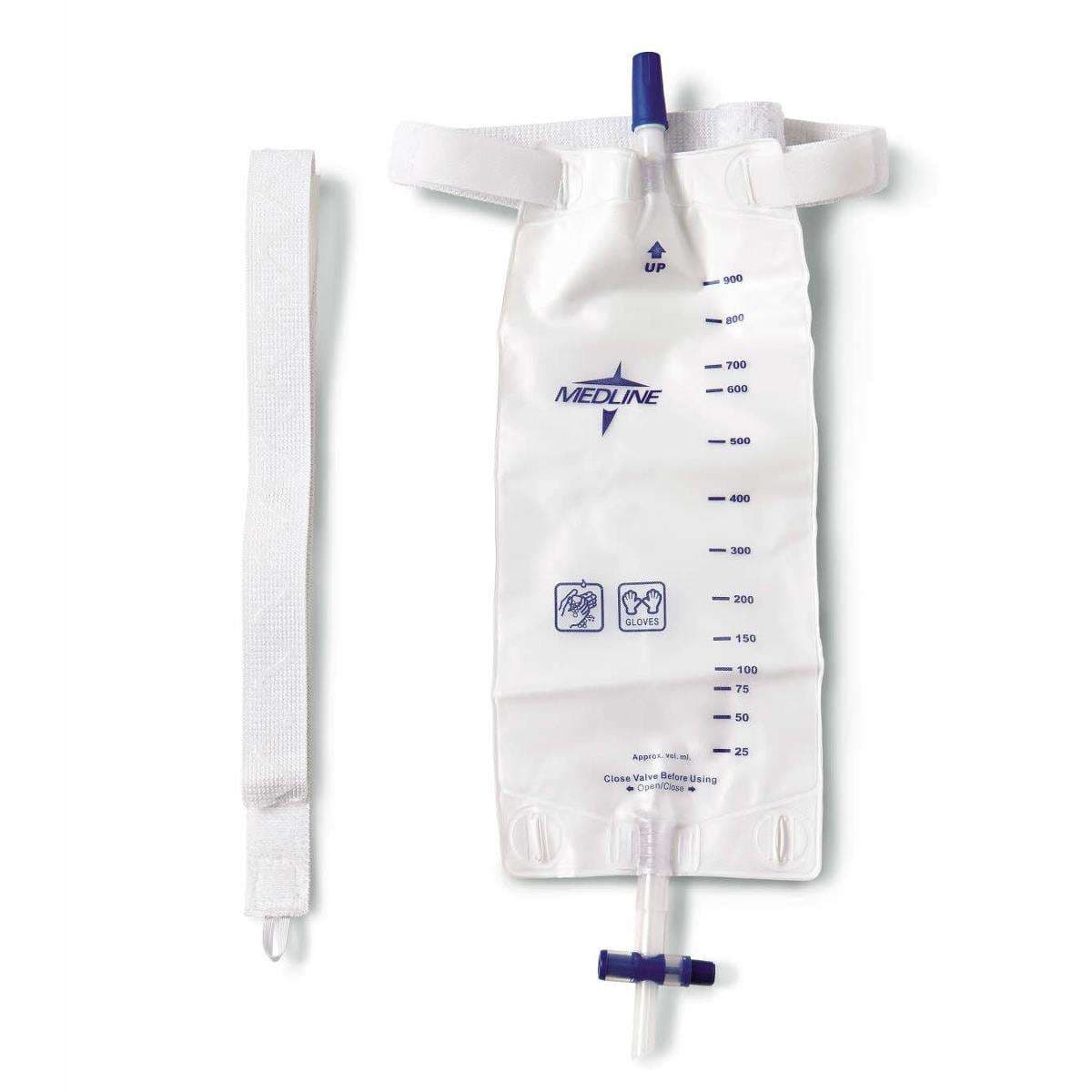 Medline Urinary Elastic Leg Bag Strap with Hook-and-Loop Fastener - Image 3