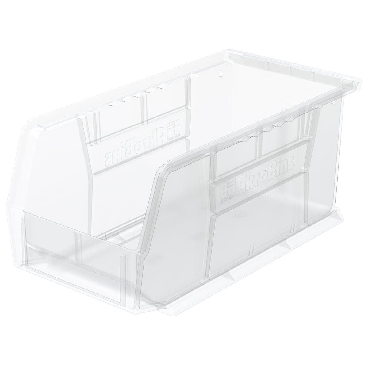 Akrobins 30 lbs Storage Bin, Clear, 10-7/8" L x 5-1/2" W x 5" H - Each - Image 1
