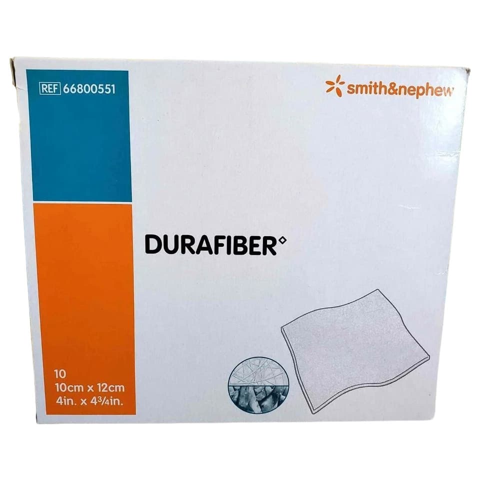 Durafiber Gelling Fiber Dressing, 4 x 4-3/4 Inch - Box of 10 - Image 1