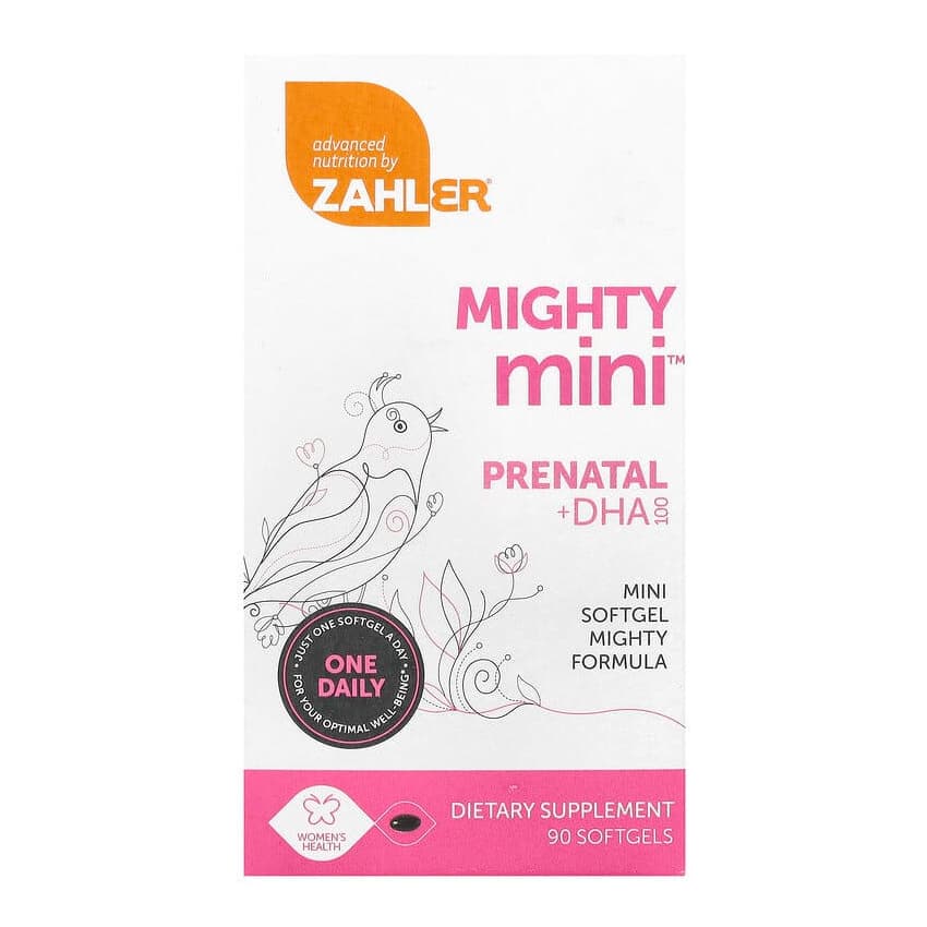 Zahler, Mighty Mini Prenatal + DHA Softgels, 90 Count - Each - Image 1