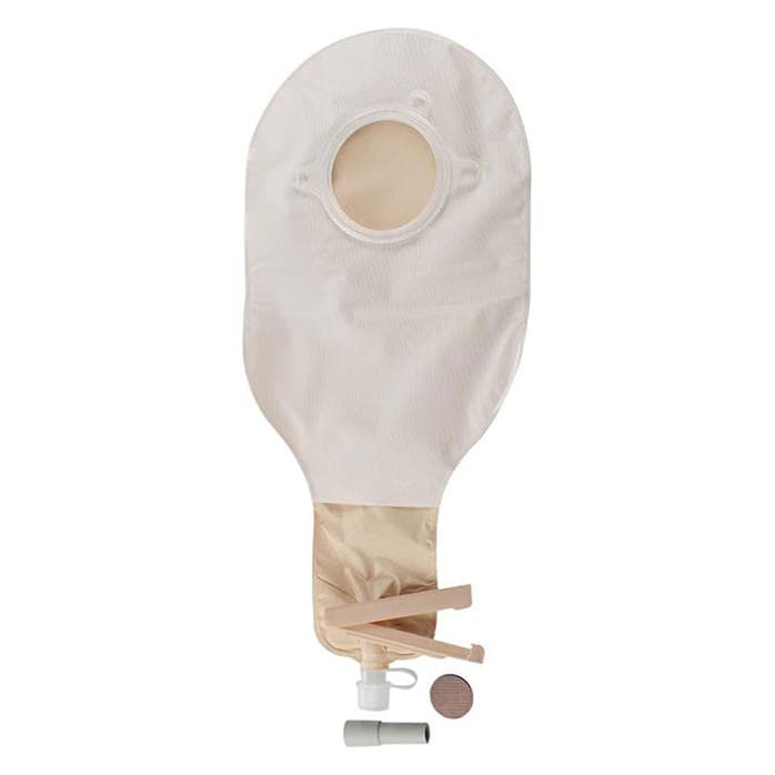 Natura High Output Drainable Pouch with Filter, 45mm Flange, Opaque - Box of 5 - Image 1