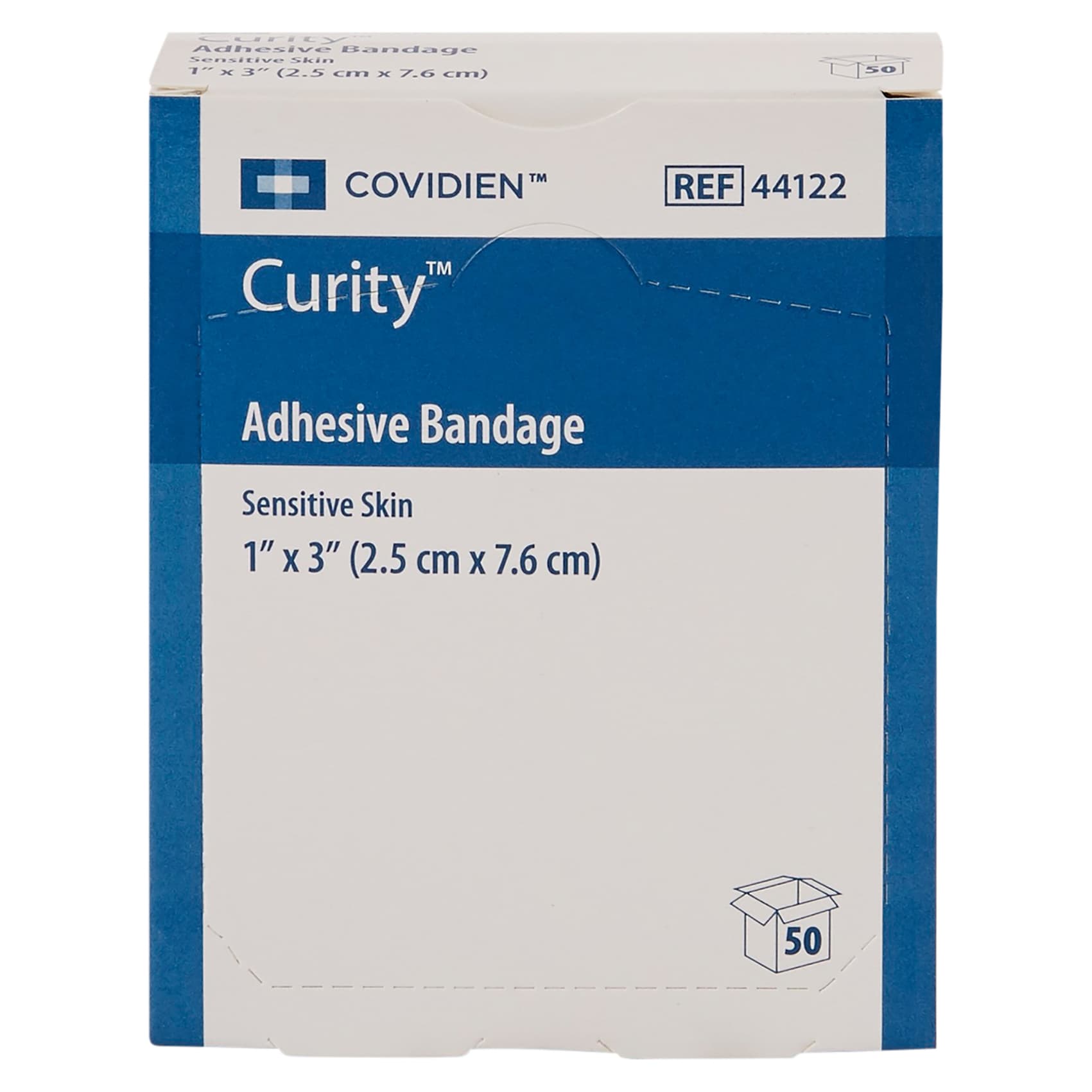 Curity Plastic Adhesive Strip for Sensitive Skin, Tan, 1 X 3 Inch, Sterile - Image 2