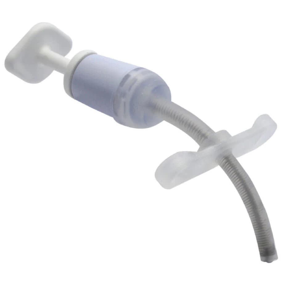 Bivona Uncuffed FlexTend Neonatal Straight Neck Flange Tracheostomy Tube, Size 4 mm - Image 1