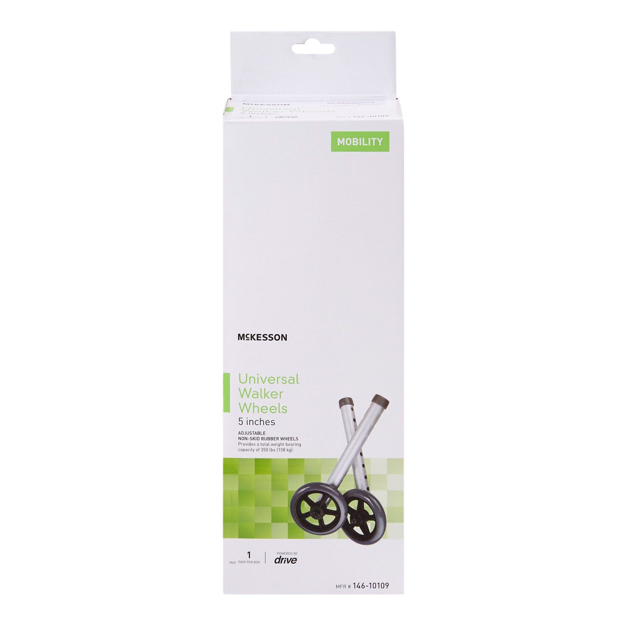 McKesson Walker Wheel For 1-inch Frame Diameter Walkers - Image 5