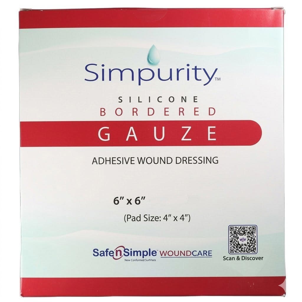 Simpurity Silicone Adhesive Bordered Gauze - Image 1