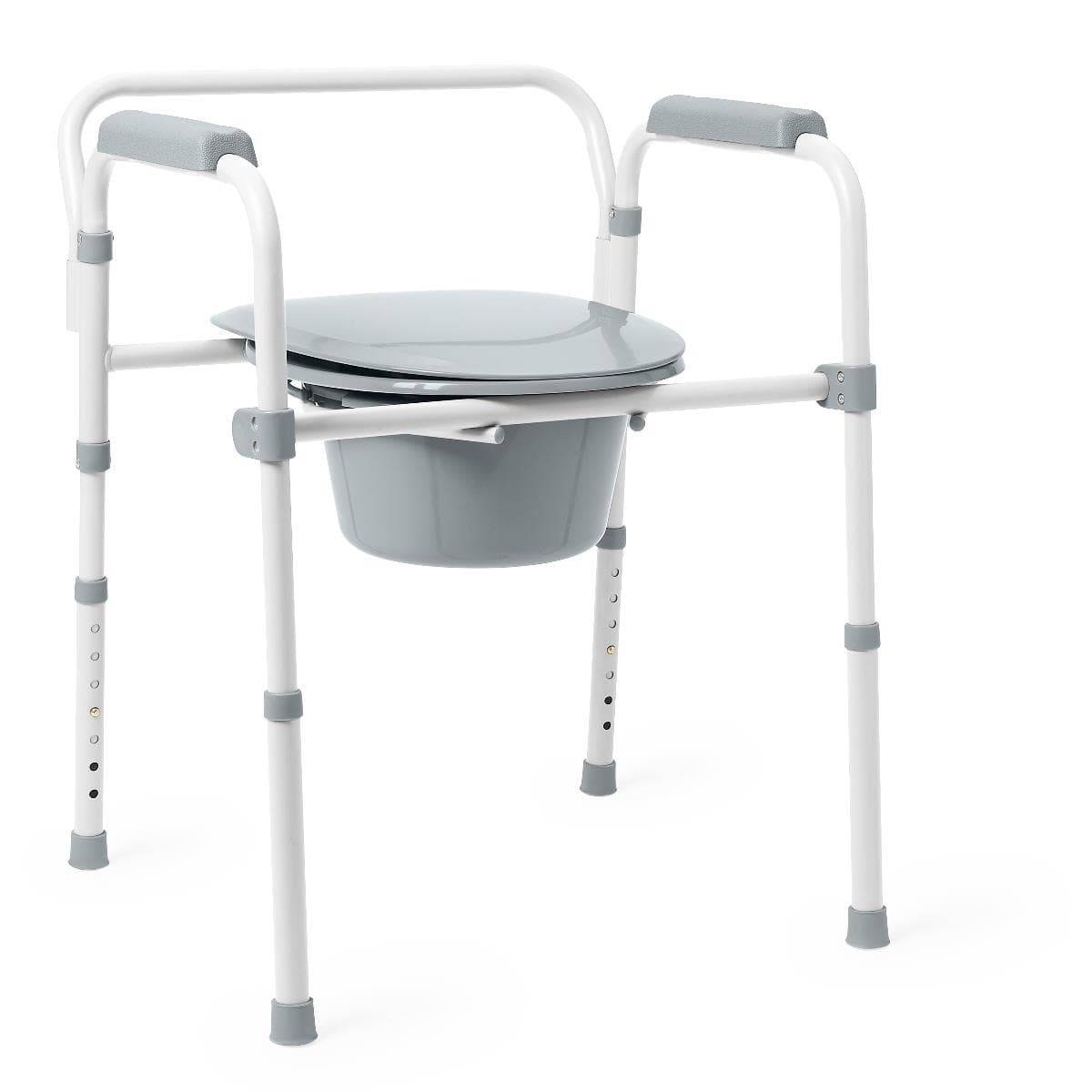 Medline 3-in-1 Folding Aluminum Elongated Commode - Image 2