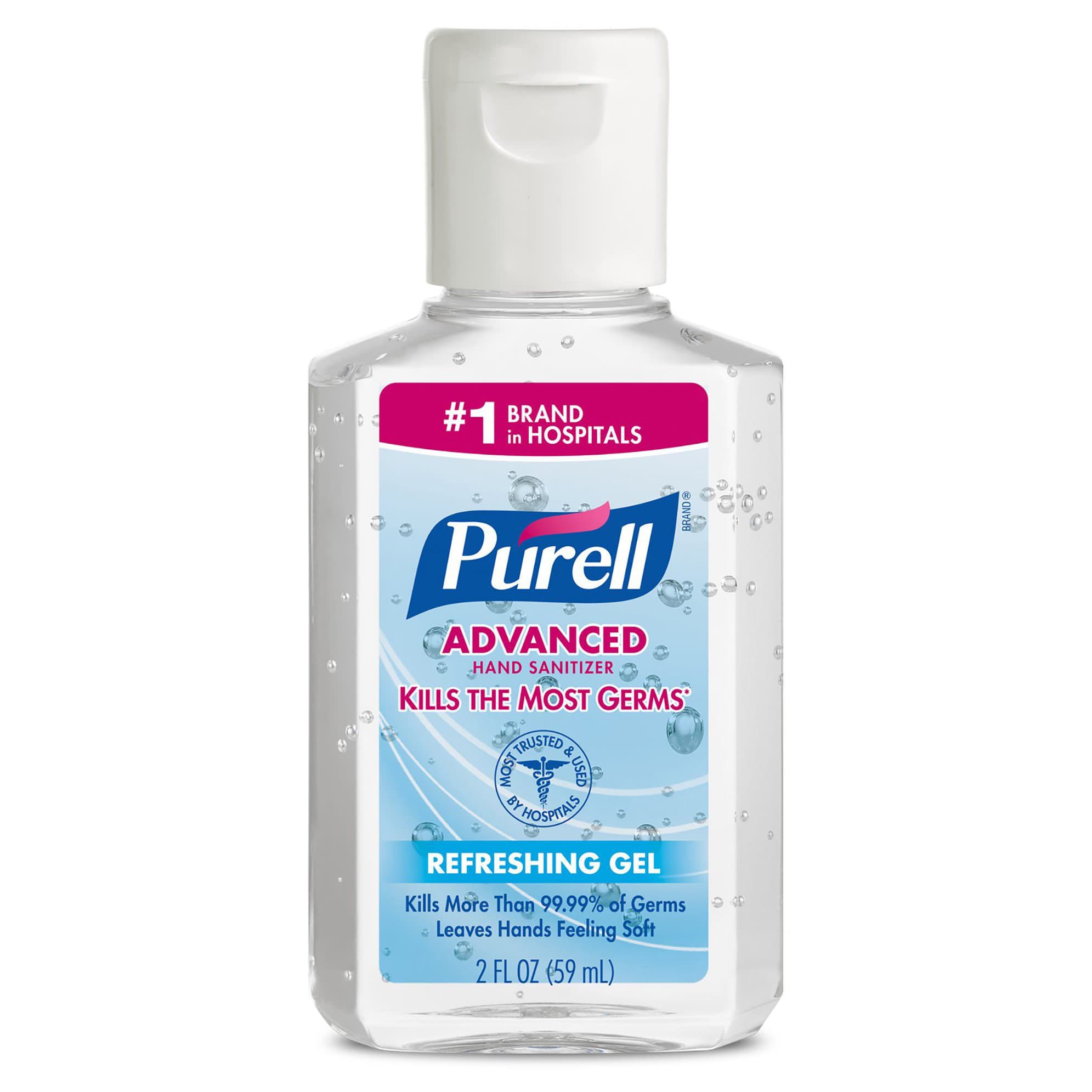 Purell Advanced Hand Sanitizer Gel, Flip Top Bottle, 2 oz - Image 1