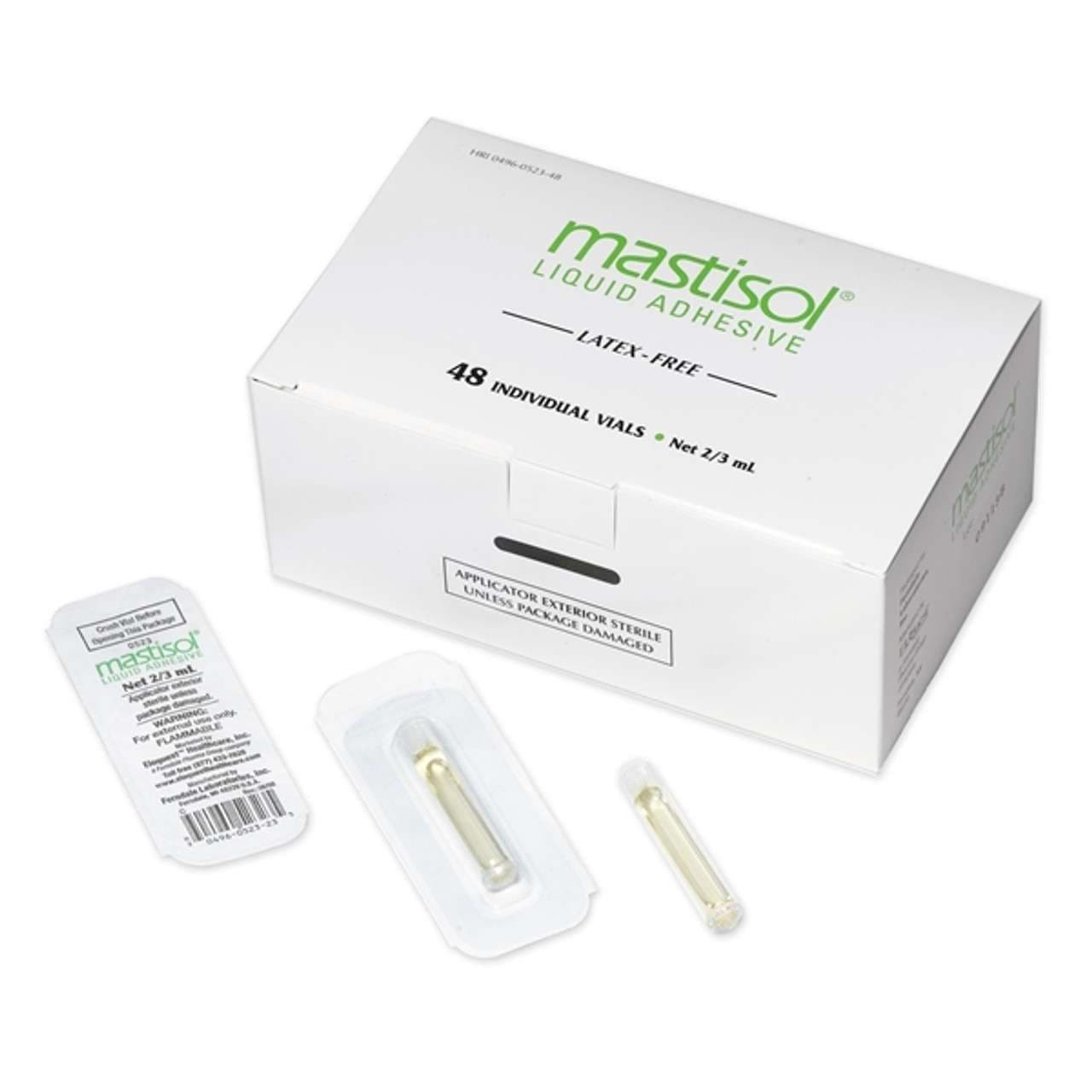 Mastisol Liquid Bandage, Sterile Tip Vial, 2/3 mL - Box of 48 - Image 1