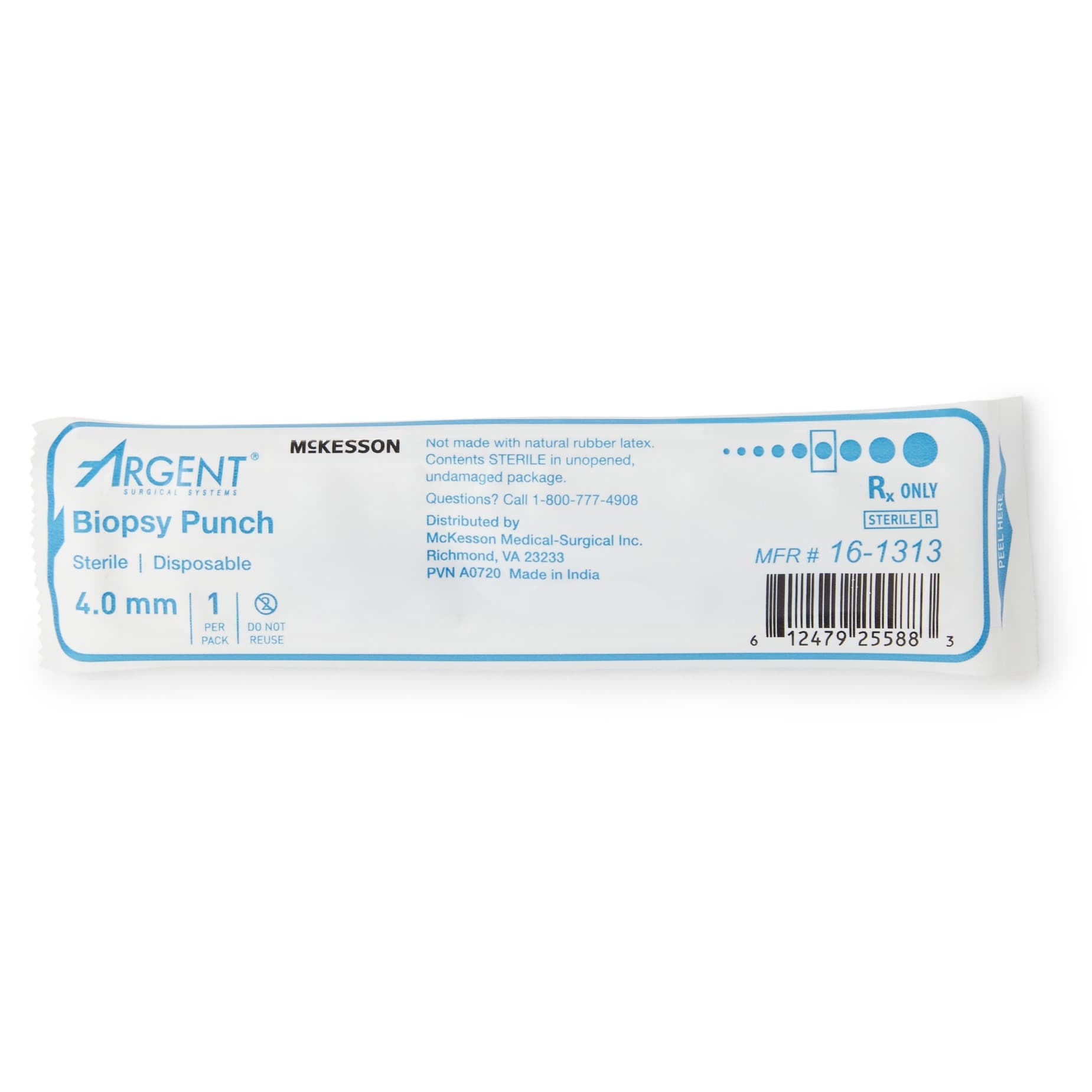 McKesson Argent Biopsy Punch, Dermal, 4 mm - Each - Image 1