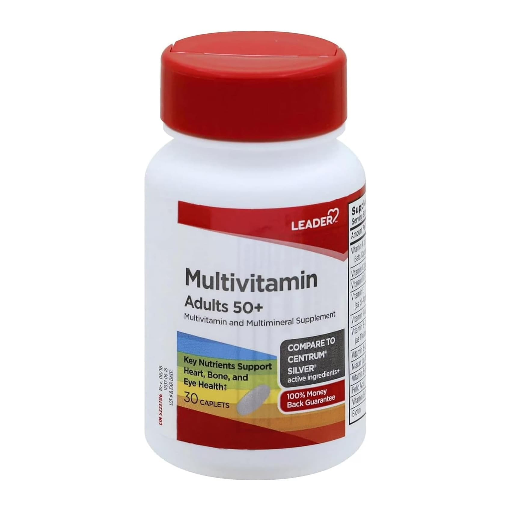 Leader Multivitamin Adult 50+ Caplets - Bottle of 30 - Image 1