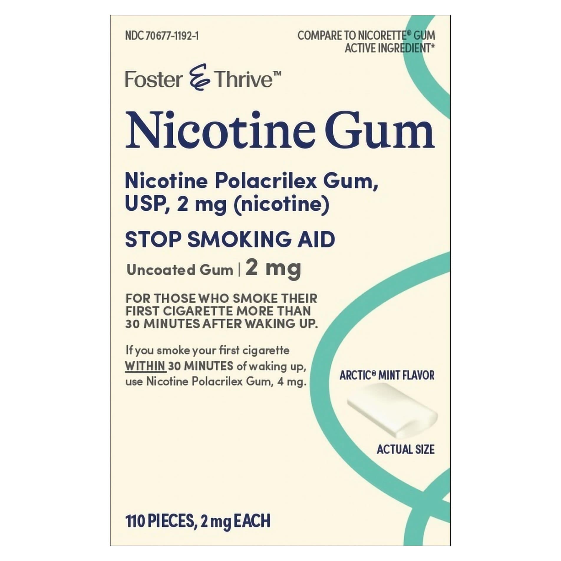 Foster & Thrive Nicotine Polacrilex Gum Stop Smoking Aid - Image 5